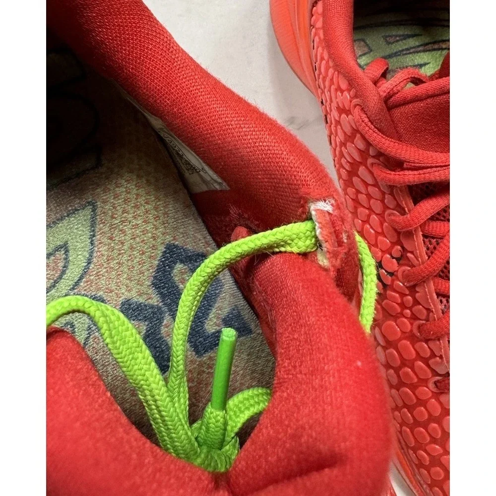 Nike Kobe 6 Protro Reverse Grinch Red Men's Size 8 FV4921-600 Shoes